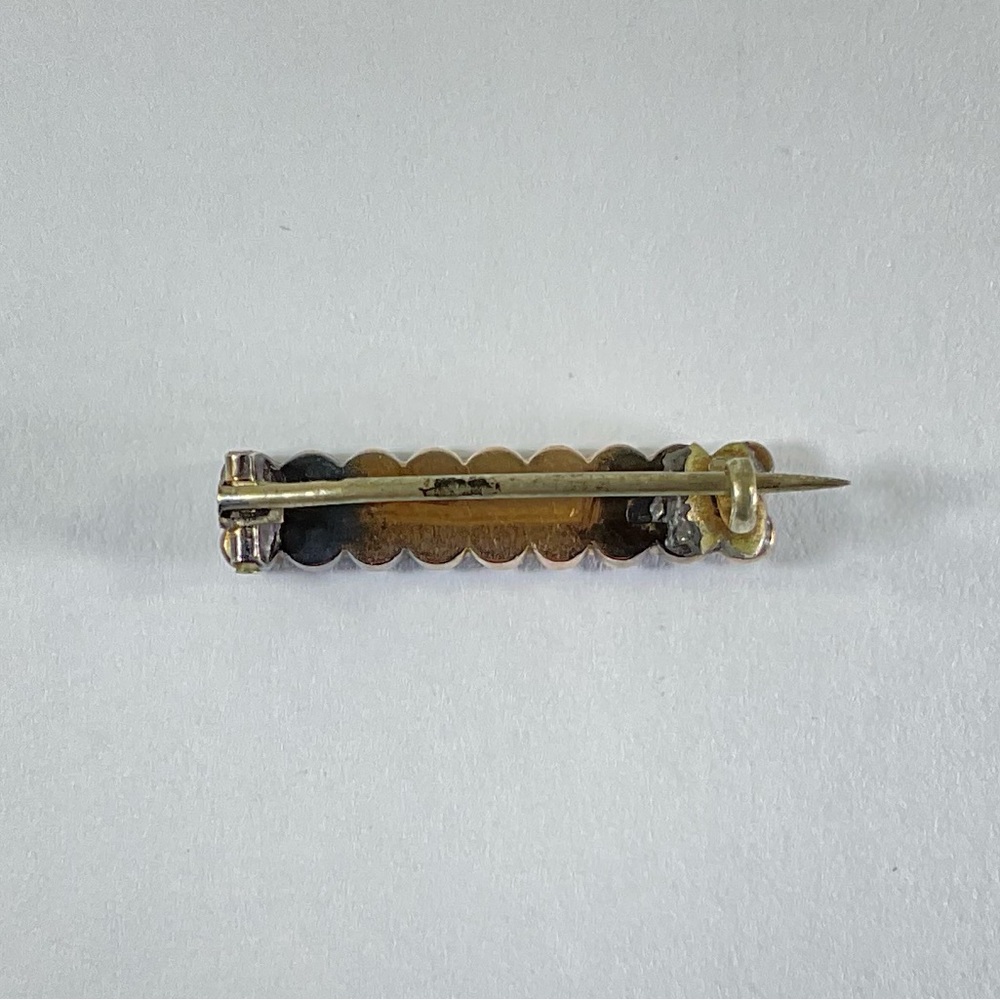 Vintage Garnet Collar Pin, Victorian, Bar Pin - Picture 7 of 10